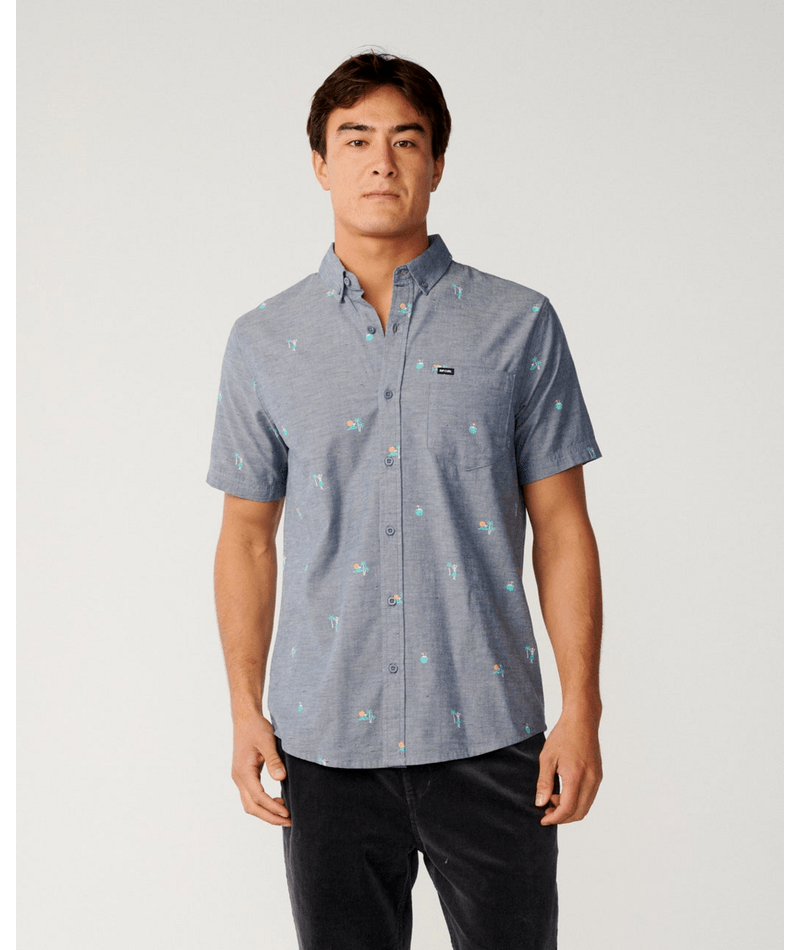 Rip Curl Men's Skelly Breach SS Collar/Button Shirt