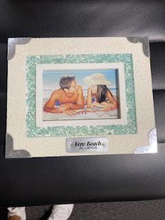 American Gift Sea Glass Picture Frame