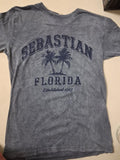 Sherry Distressed Arch Letters W/Palm Trees SST