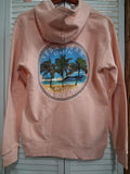 Sherry Circle Palms Adult Hooded Zip Front Sweatshirt