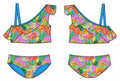 HEAT Girls 2pc Tropical Sun Swimwear