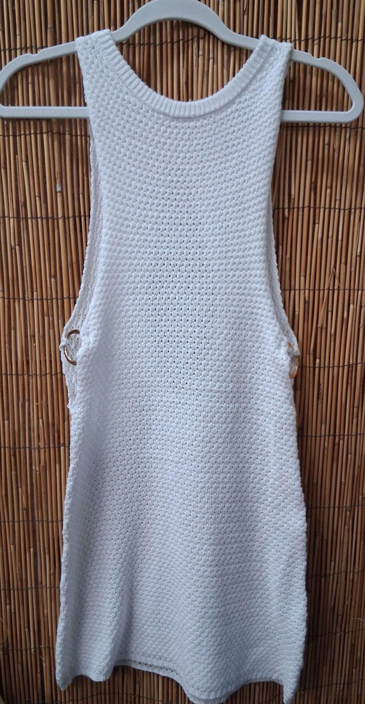 LA Class Womens Crochet Dress W/Side Trim