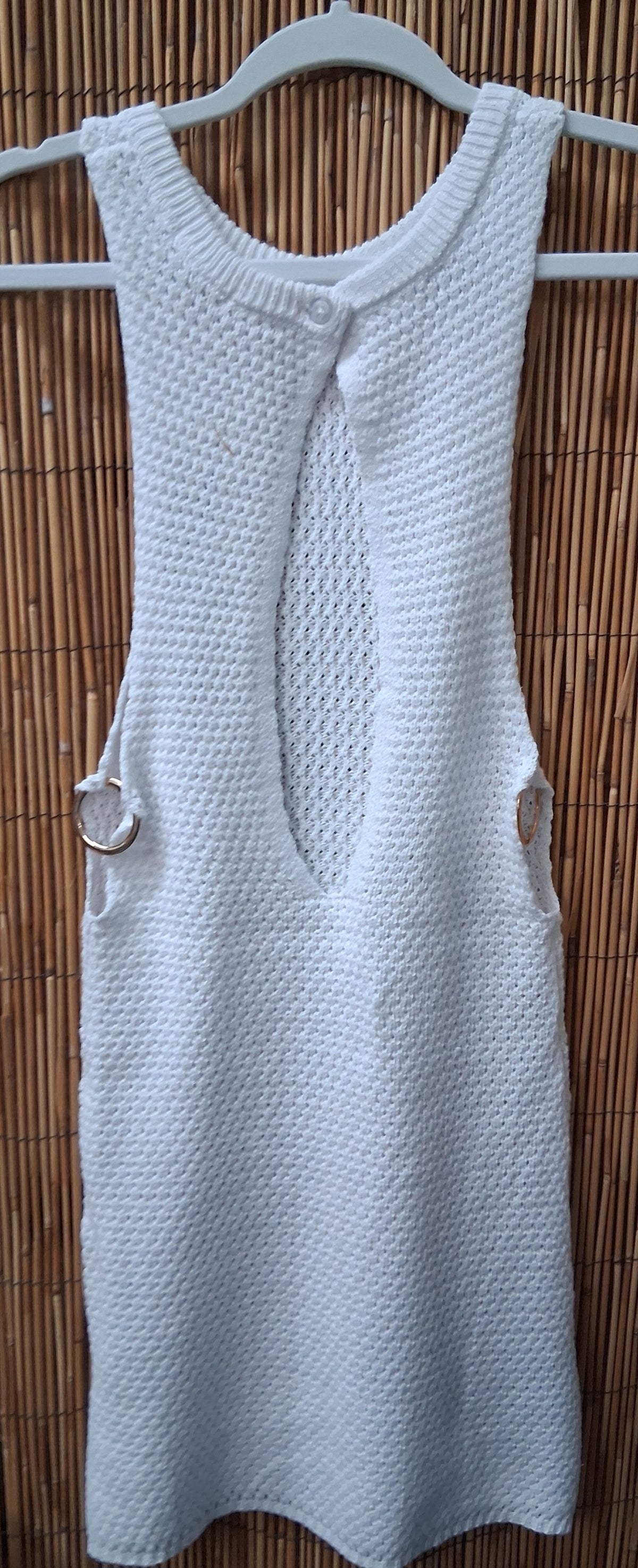 LA Class Womens Crochet Dress W/Side Trim