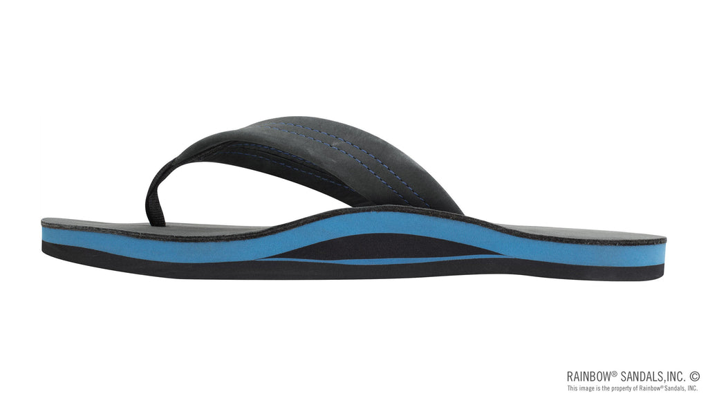 Rainbow Mens Premier Black Leather sandal