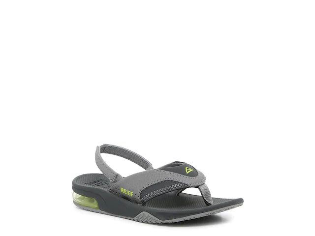 Reef Kids Little Fanning Grey/Volt