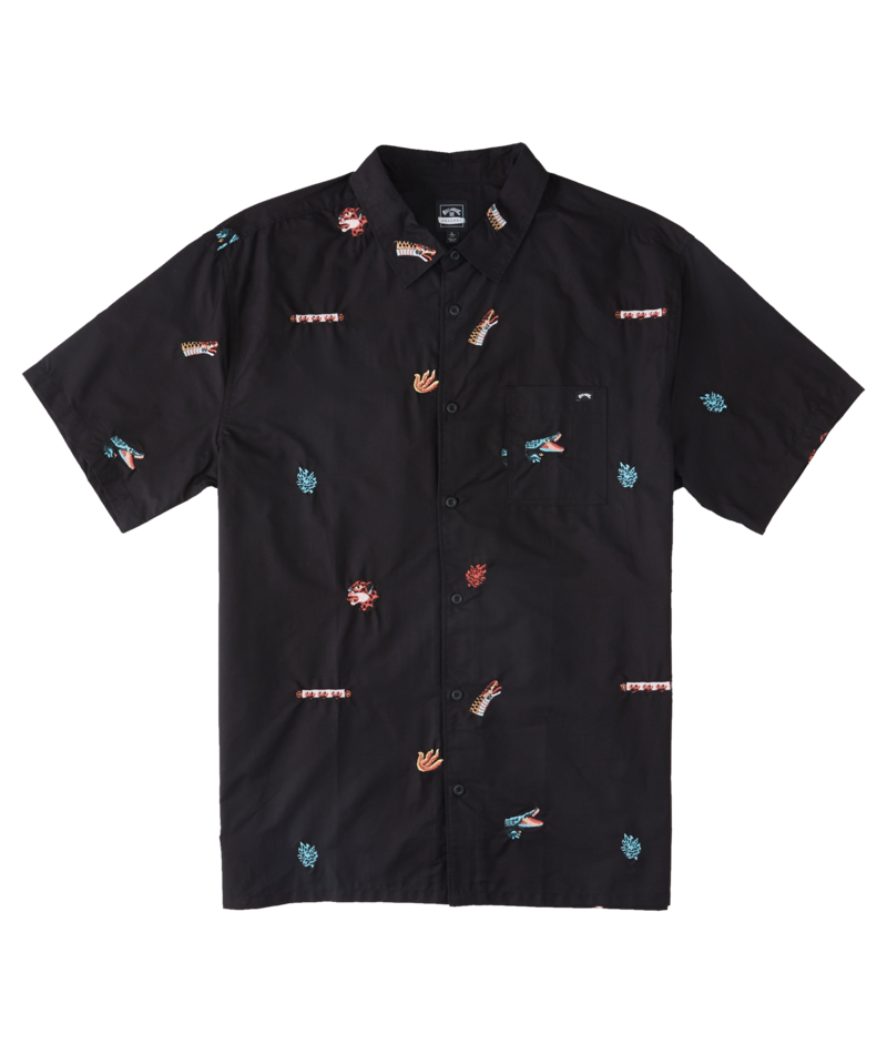 Billabong Zeledon Embroidered Mens Button SS