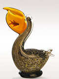 Sea Creations Glass Pelican w/Fish 7.5"