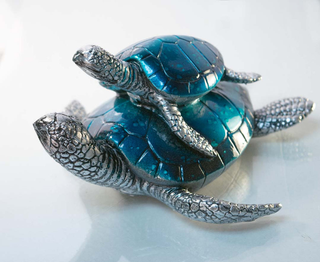 Sea Creations Shiny Blue Double Turtle H5304