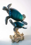 Sea Creations Blue Dbl Turtle on Coral