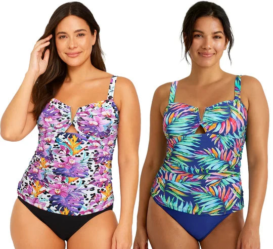 Swimsuit Station Womens Keyhole Tankini Set