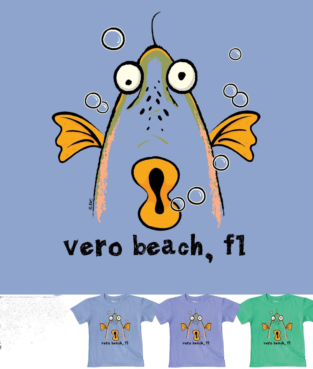 Lakeshirts Blue 84 Fish Face Infant SS TShirt