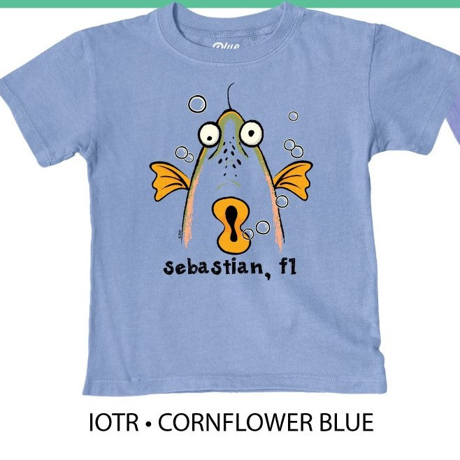 Lakeshirts Blue 84 Fish Face Infant SS TShirt