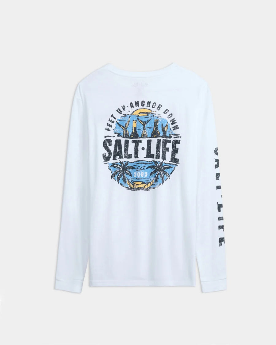 Salt Life Weekend Forecast Pocket LS 30S Mens Tee