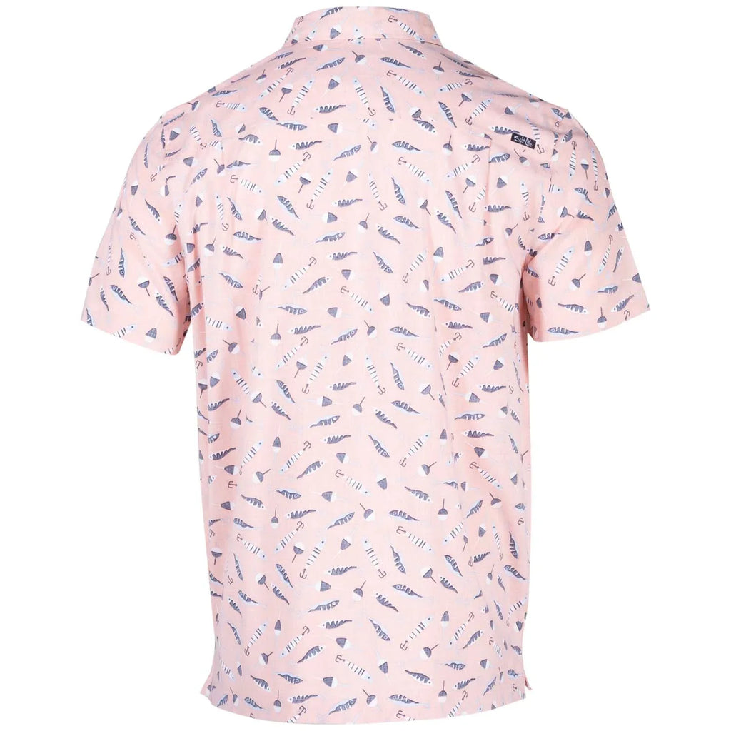 Salt Life Mens Tempting Tackle SS Button Shirt
