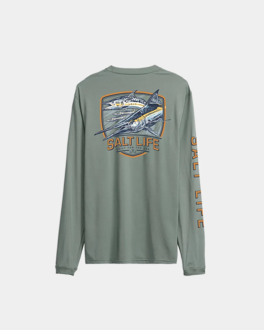 Salt Life Bluewater Kings LS SLX UV Vapor Tee