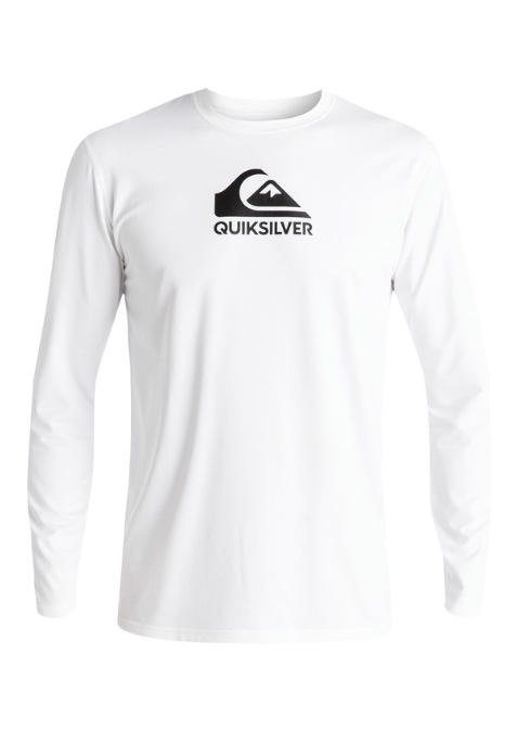 Quiksilver Men's Solid Streak Long Sleeve UPF 50 Rash Guard Surf Tee