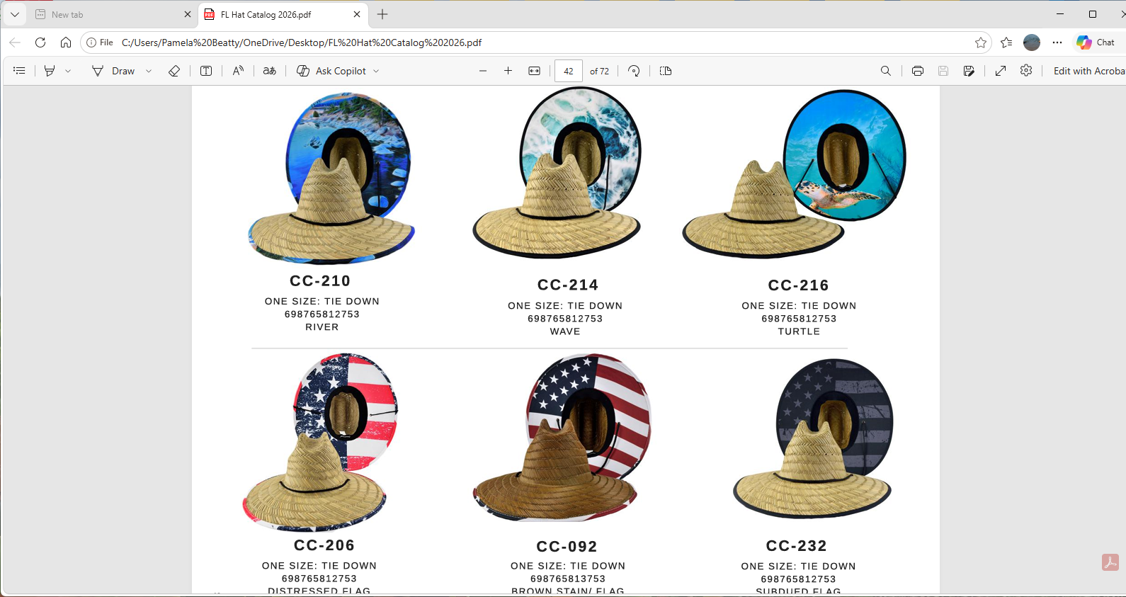 Coconut Creek Mens Hats