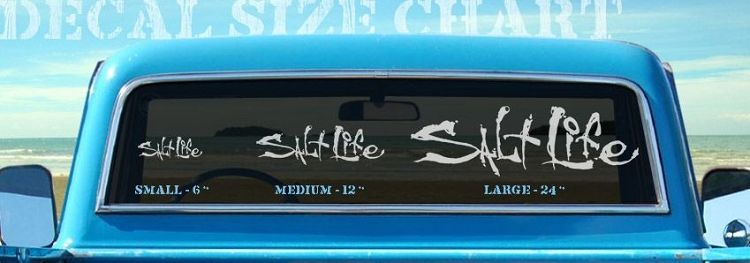 Salt Life Large Windshield Signature Decal 24"