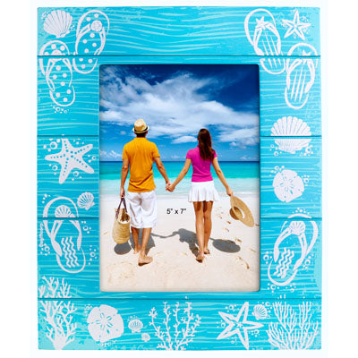 American Gift 5X7 Flip Flop/Shells Picture Frame (Vero Beach)