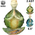 American Gift 6.5" Yoga Turtle w/Hands Clasp Green