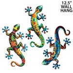 American Gift 12.5" Metal /Wall Hanging Gecko