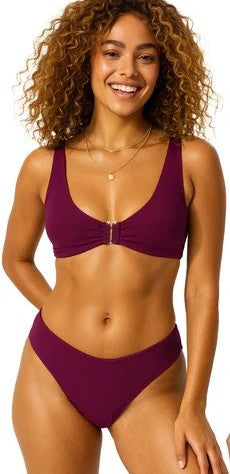 Swimsuit Station Womens Jacquard Two Piece Swimsuit Set