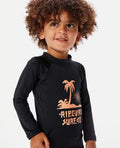 Rip Curl Micro Wave Palm LS Kids Rash Guard Tee