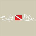 Salt Life Dive Flag Decal Med White SAD971