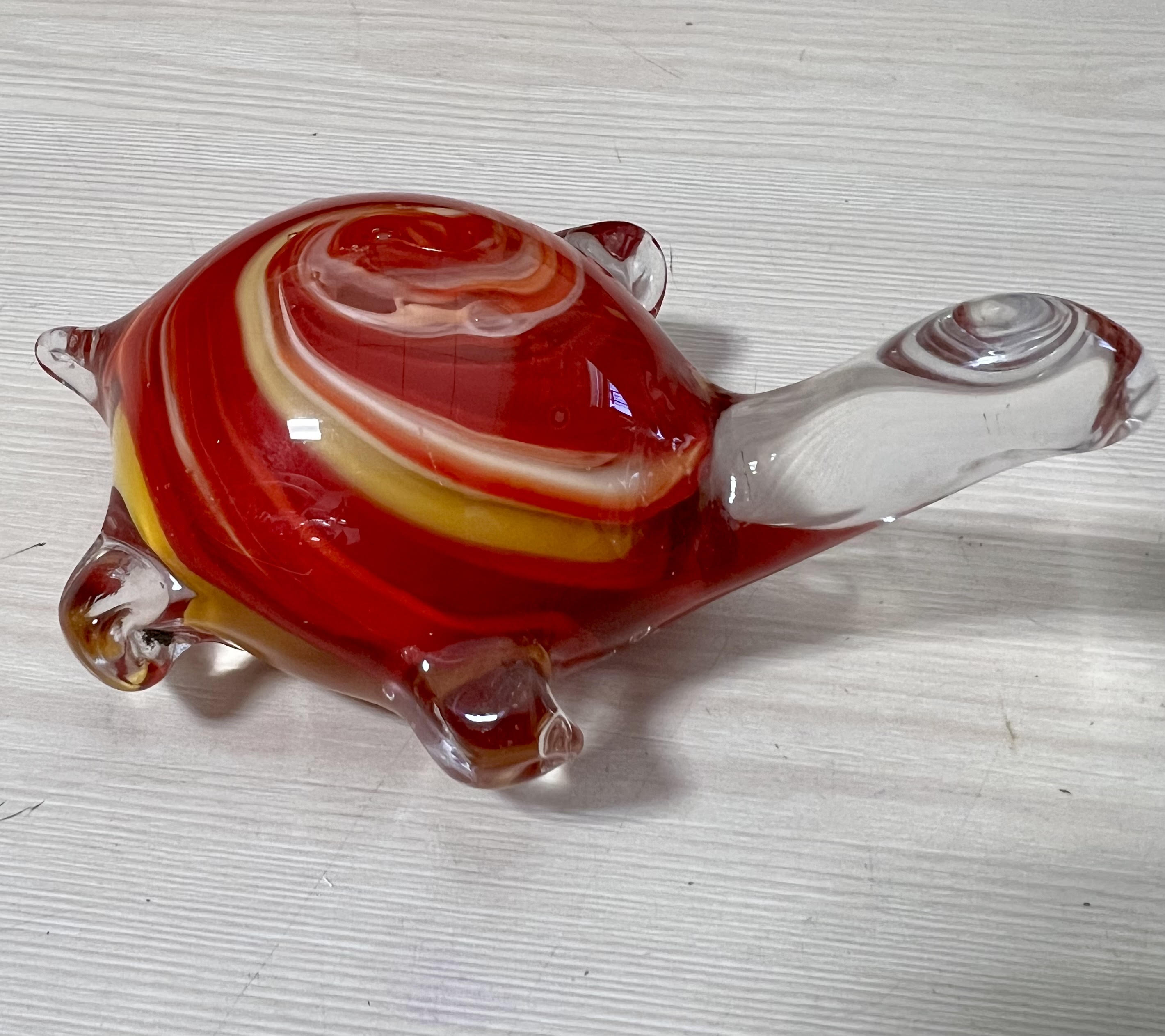 Sea Creations 5" Glass Sea Turtle Red/Orange